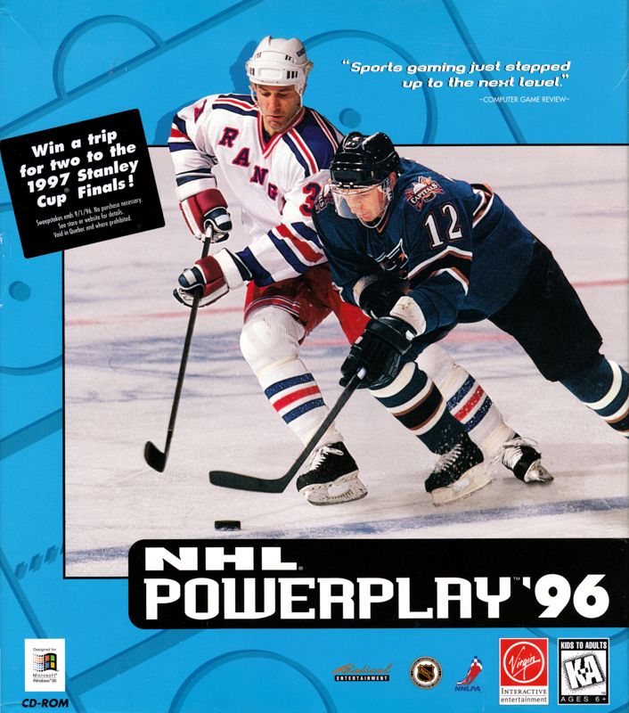 NHL Powerplay box art for Sega Saturn